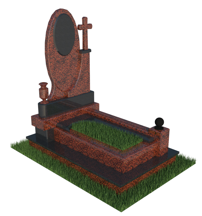 этот надгробный памятник из габбро