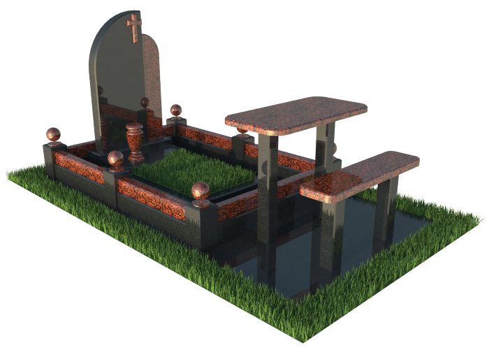 надгробные памятники гранитные с оградой